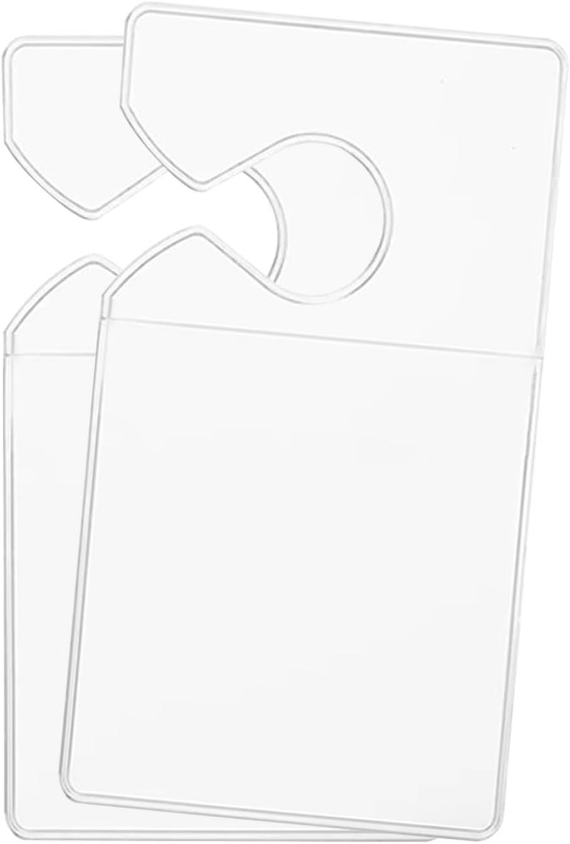 ZIMISI Clear Parking Permit Holder, Vertical Car Parking Card Holder, Rear View Mirror Document Hanger, Universal Parking Lot Pass Holder for Passes/Permits/Small Stickers (2PCS) - Image 1